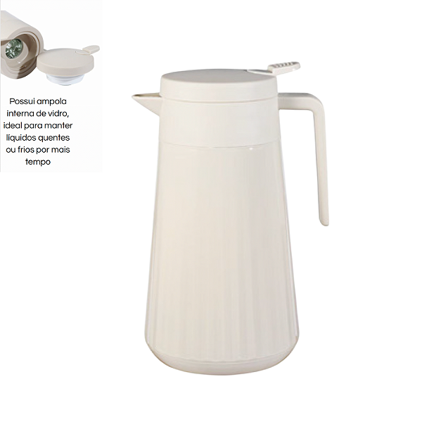 Garrafa Termica 1L Classic Cor Creme
