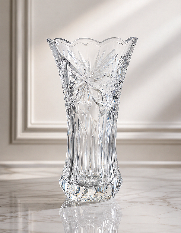 Vaso Decorativo de Vidro Incolor 30cm para Flores