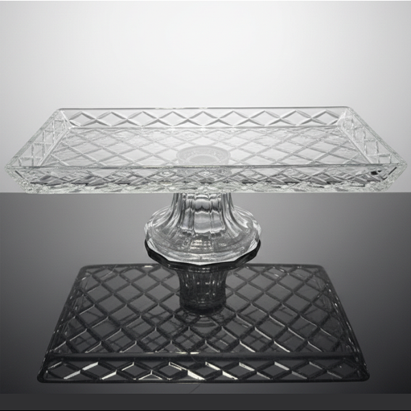 Boleira de Cristal Retangular Cristal 28x16cm
