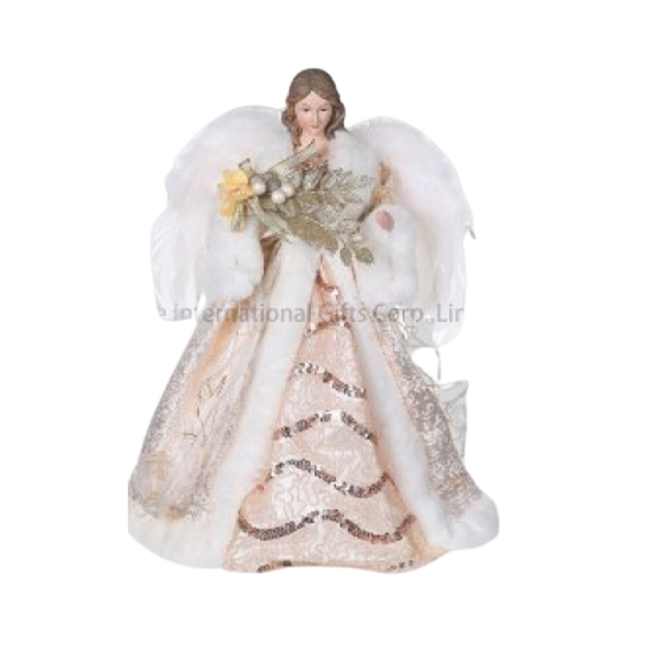 Anjo Ponteira de Árvore Champanhe