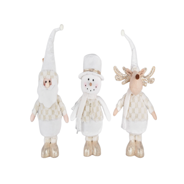 Papai Noel com Boneco Neve e Rena 63cm