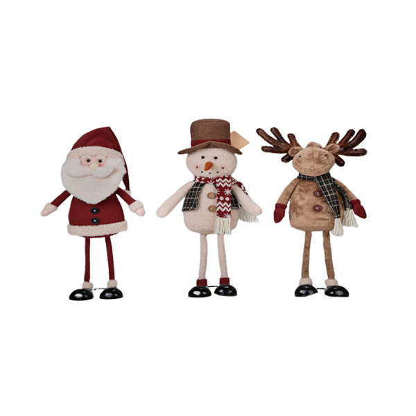 Papai Noel com Boneco Neve e Rena 53cm