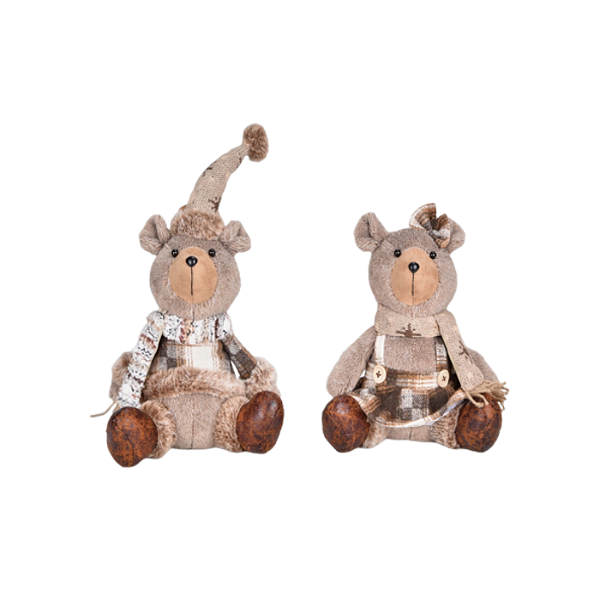 Casal de Ursos Sentados 20x12x20cm