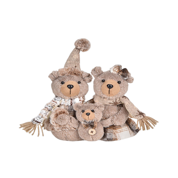 Familia de Ursos Sentados 19x10x26cm