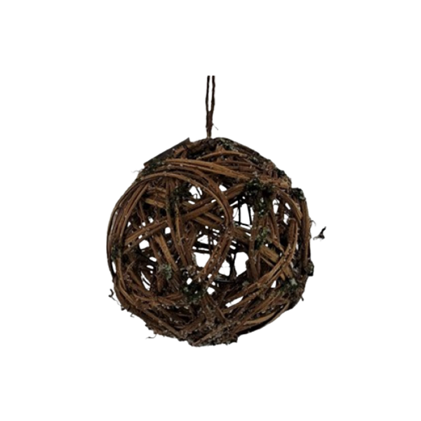 Bola de Natal Rústica 20cm Natural