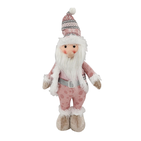 Papai Noel Macacão Rosa 41cm