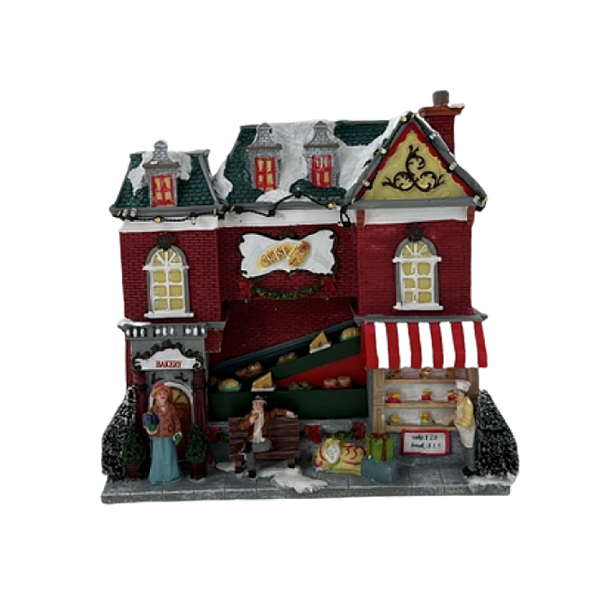 Vila Natalina Loja Doces 25x10 5x25cm Multicor