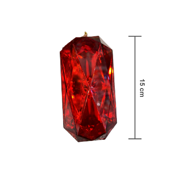 Joia Decorativa 7x5 5x15cm Vermelha