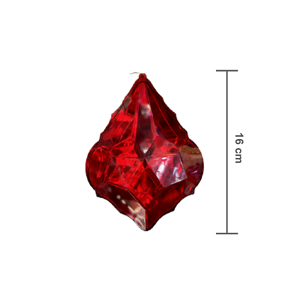 Joia Decorativa 11x4 5x16cm Vermelha