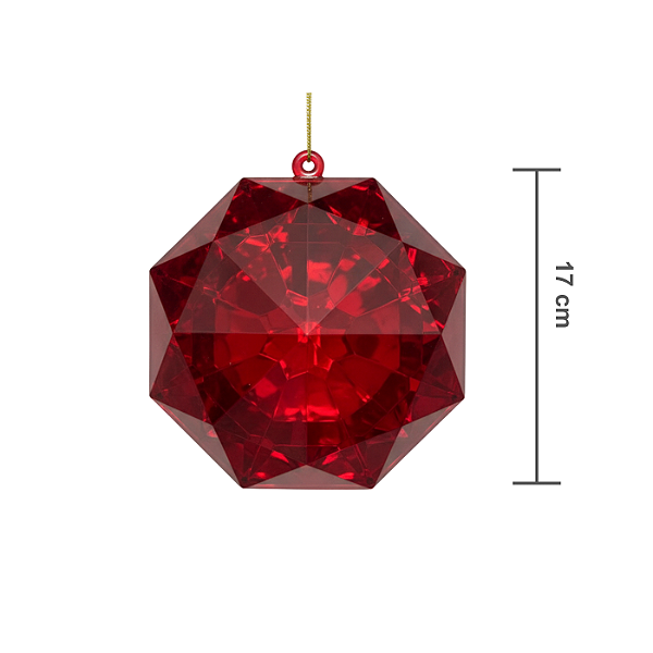 Joia Decorativa 16x10x17cm Vermelha