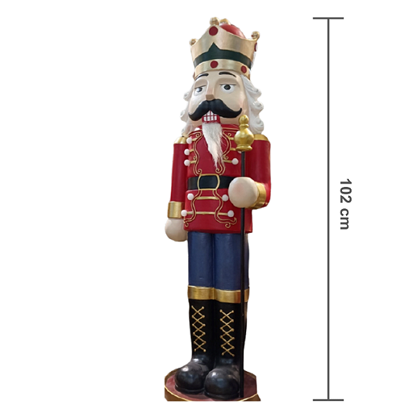 Soldadinho Rei Natal Luz Quente 26x24 5x102cm