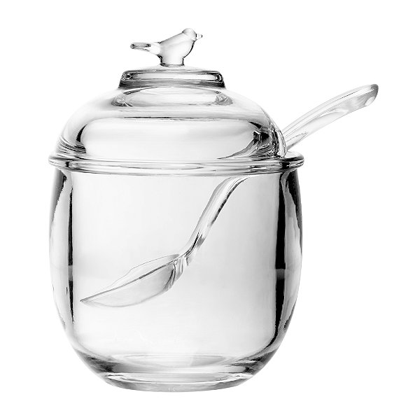 Açucareiro com Colher e Tampa Bird 150ml Cristal Ecológico - Wolff
