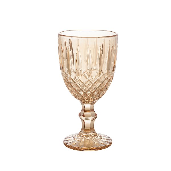 Conjunto 6 Taças Greek 320ml Âmbar Metalizado Vidro - Wolff