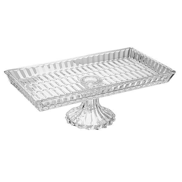 Travessa Geneva com Pé 34,5cm x 18,5cm x 11,5cm Cristal Ecológico - Wolff