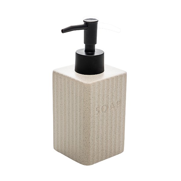 Porta Sabonete Líquido Rawlux 290ml Cinza Cerâmica - Wolff