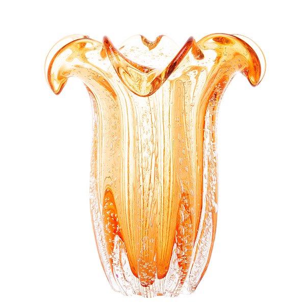 Vaso de Vidro Italy Âmbar 22cm x 27cm - Wolff