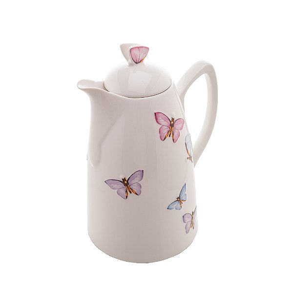 Garrafa Térmica de Porcelana Borboletas 900ml - Wolff