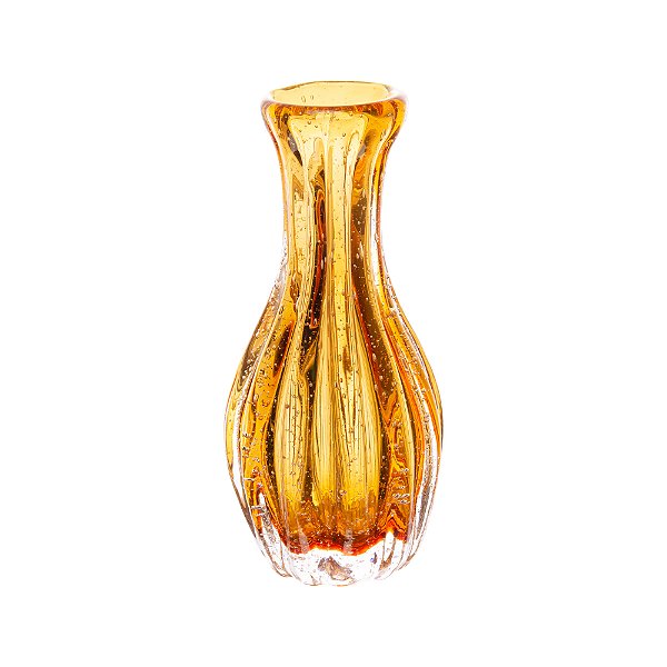 Vaso de Vidro Italy Âmbar 8,5cm x 15cm - Wolff