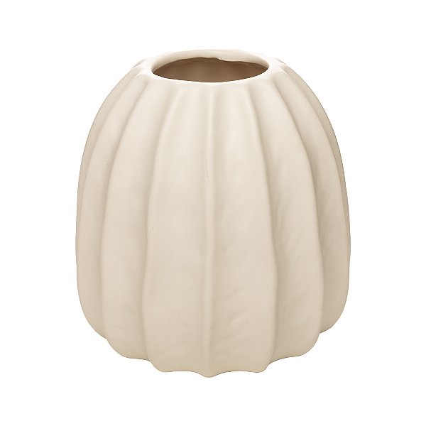 Vaso Pilar 15cm x 15cm x 17,5cm Branco Cerâmica - Wolff