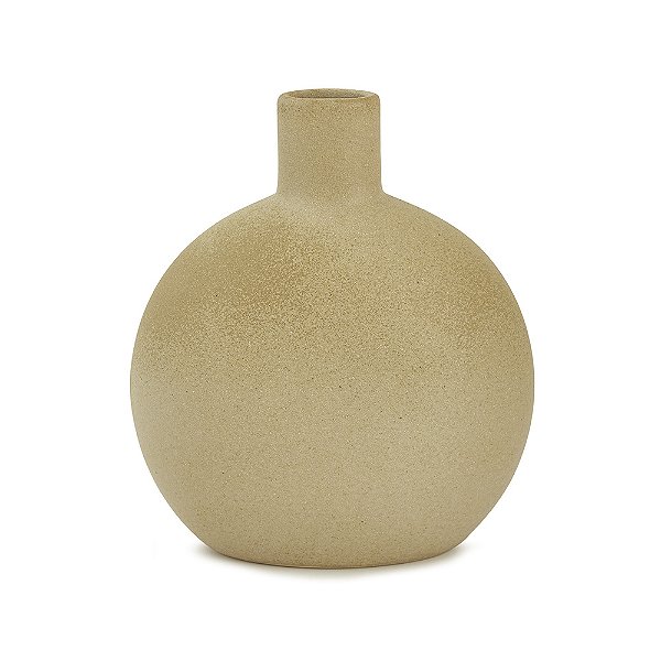 Vaso Decorativo em Cerâmica Bege 24cm - Mart