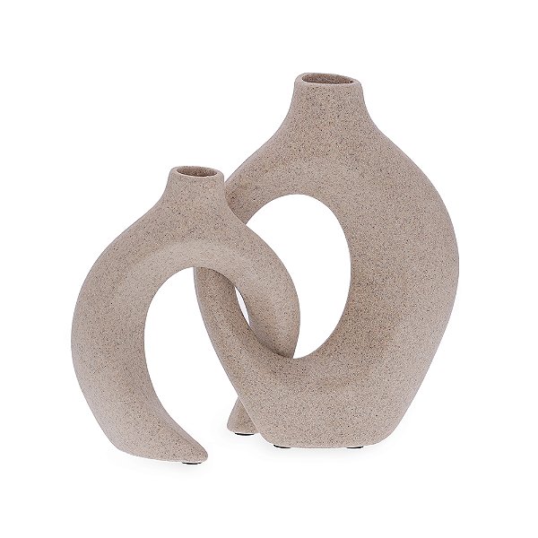 Conjunto 2 Vasos Decorativos em Poliresina - Mart