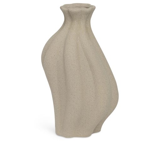 Vaso Decorativo em Cerâmica Bege 33cm - Mart