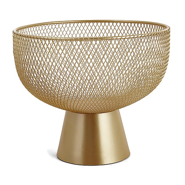 Centro de Mesa em Metal Dourado 24cm - Mart