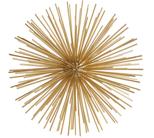Escultura Ouriço Dourado em Metal - Mart