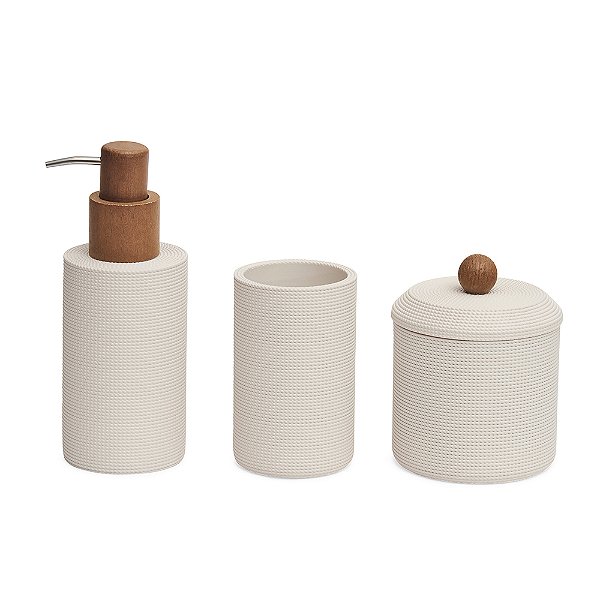 Conjunto 3 Peças Banheiro Poliresina - Mart