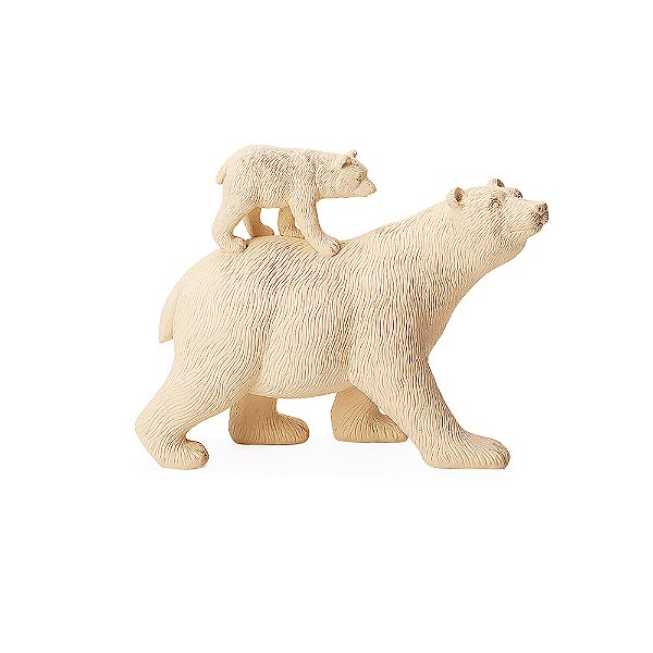 Escultura Ursos Polares em Poliresina 16cm - Mart