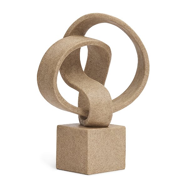 Escultura Abstrata Poliresina Areia 26cm - Mart