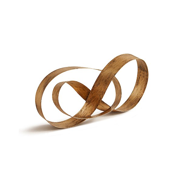 Escultura em Metal Ouro Velho 36x15cm - Mart