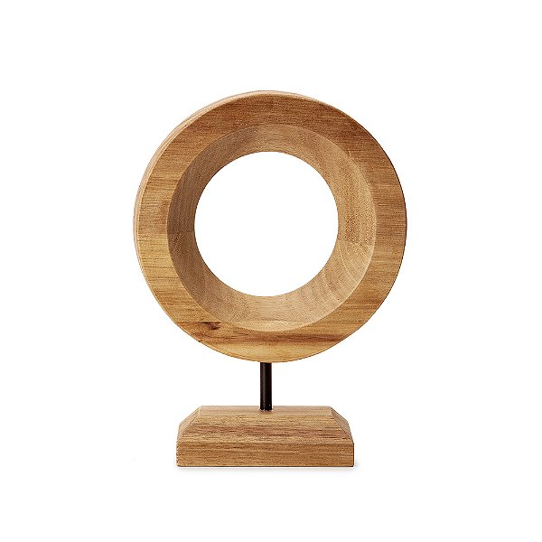 Escultura Stargate em Madeira Natural 23cm - Mart