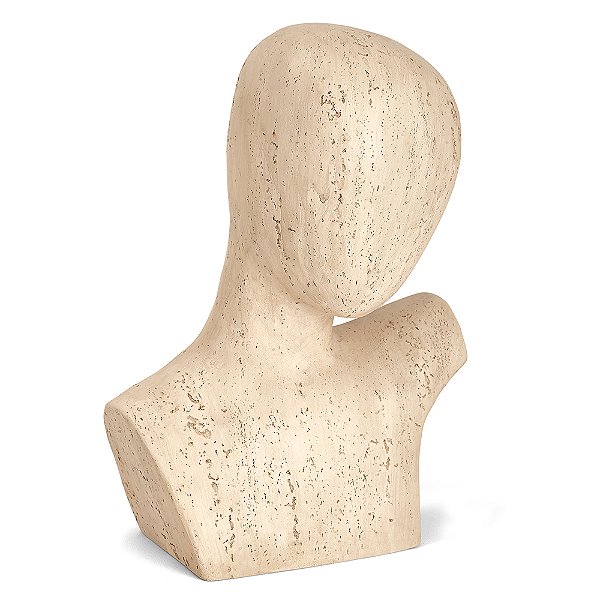 Escultura Busto em Poliresina Bege 31cm - Mart
