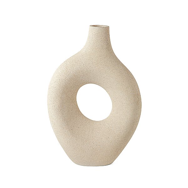 Vaso Decorativo em Poliresina Bege 24x36 - Mart