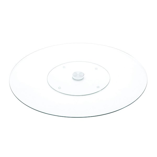 Centro de Mesa Giratório de Vidro Temperado 30cm - Wolff