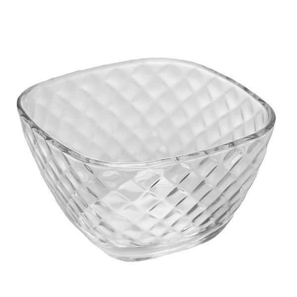 Conjunto 6 Bowls Quadrado Diamond Vidro - Lyor