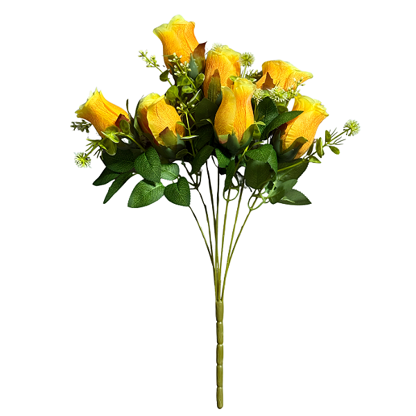 Buquê Rosas Amarelas Botões X7 - BMQ