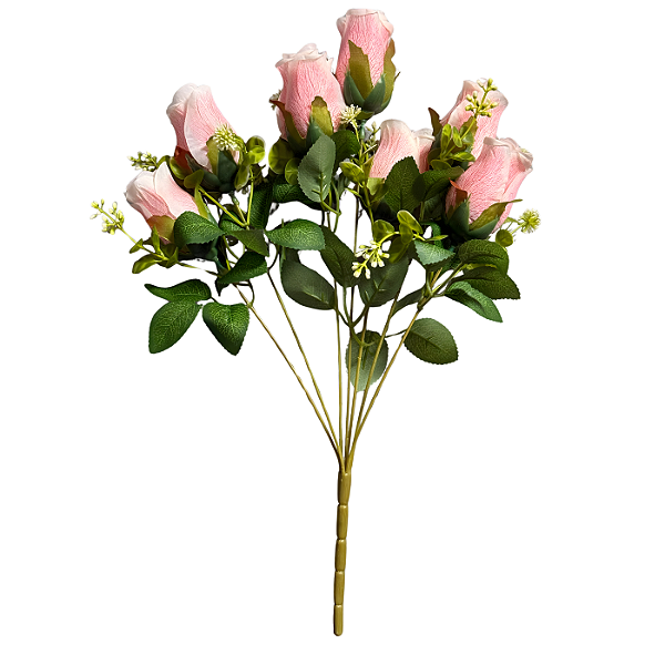 Buquê Rosas Rosa Botões X7 - BMQ