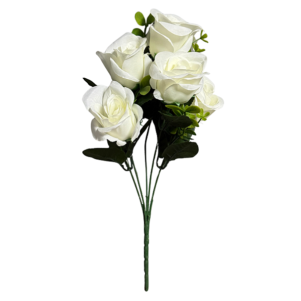 Buquê Rosas Brancas X5 - BMQ
