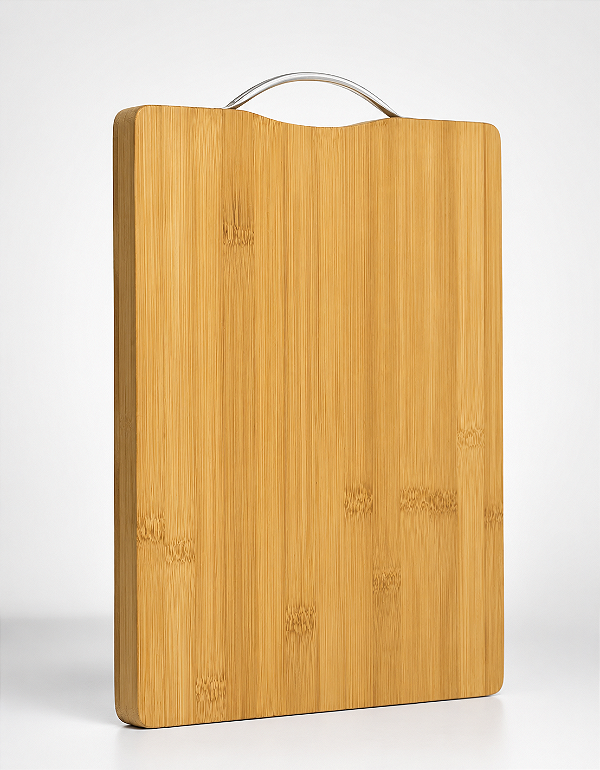 Tabua de Corte Bambu Retangular com Alca 20x30cm Carne