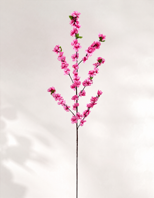 Haste Cerejeira Galho Rosa 1,20m Decoração