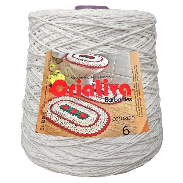 Barbante Criativa Branco 1kg N.º 6