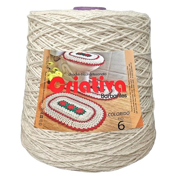 Barbante Criativa Cru 1Kg N.º 6