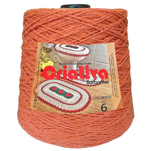 Barbante Criativa Laranja 1Kg N.º 6