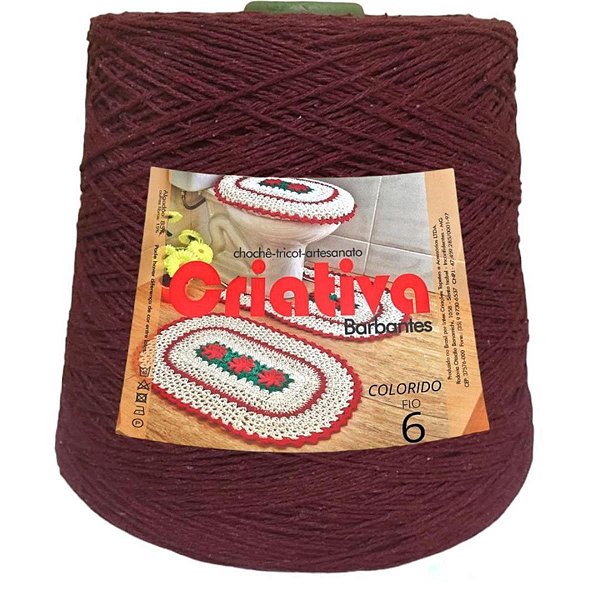 Barbante Criativa Marsala 1Kg N.º 6