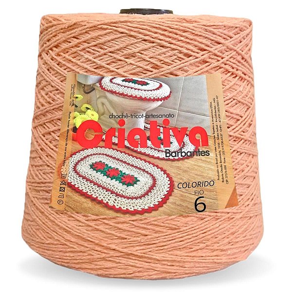 Barbante Criativa Salmão 1Kg N.º 6