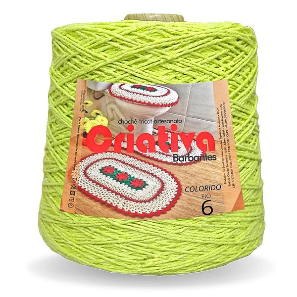 Barbante Criativa Verde Neon 1Kg N.º 6