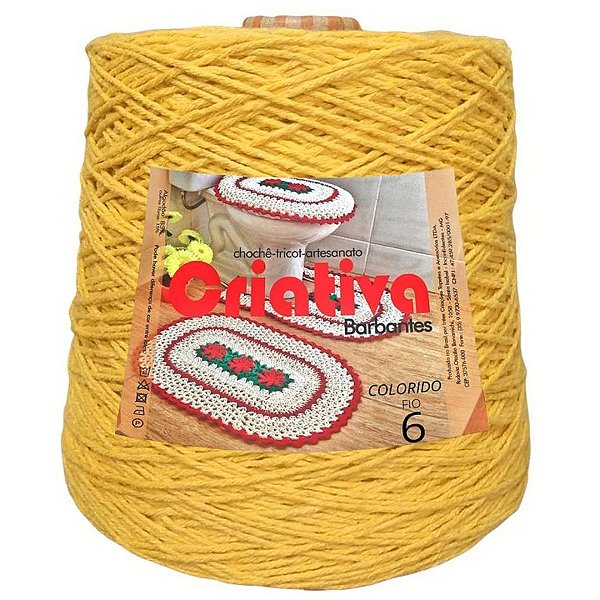 Barbante Criativa Amarelo Ouro 500g N.º 6