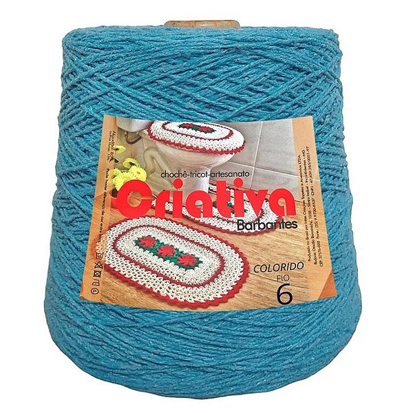 Barbante Criativa Azul Turquesa 500g N.º 6